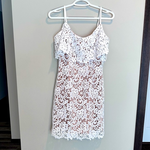 GUESS Los Angeles, Nevaeh Dress, White Lace, Size Small - Picture 1 of 13
